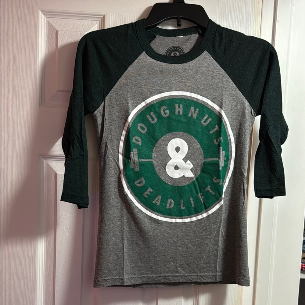 Unisex Raglan Tee - Gray & Green